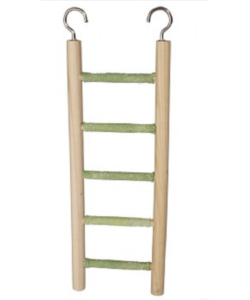 Adventure Bound Wooden Five Step Cement Parrot Cage Ladder Toy